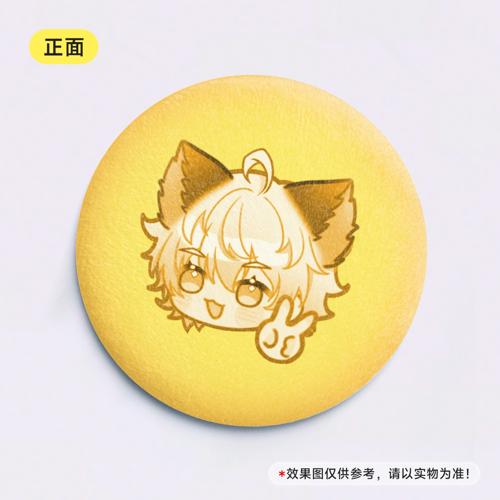 【屿泽×枫荷 贴贴】58mm加厚毛绒吧唧 - 屿泽